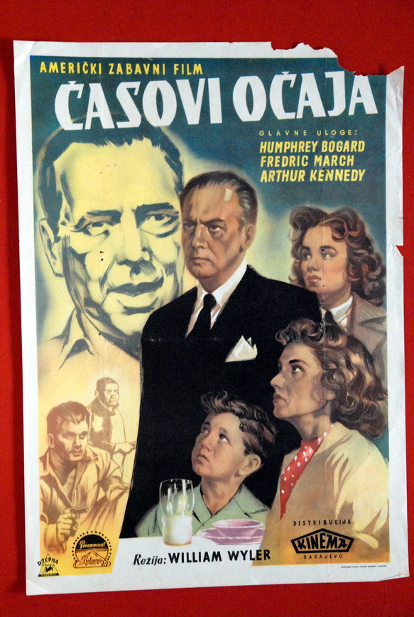 DESPERATE HOURS WYLER BOGART 1955 EXYU MOVIE POSTER