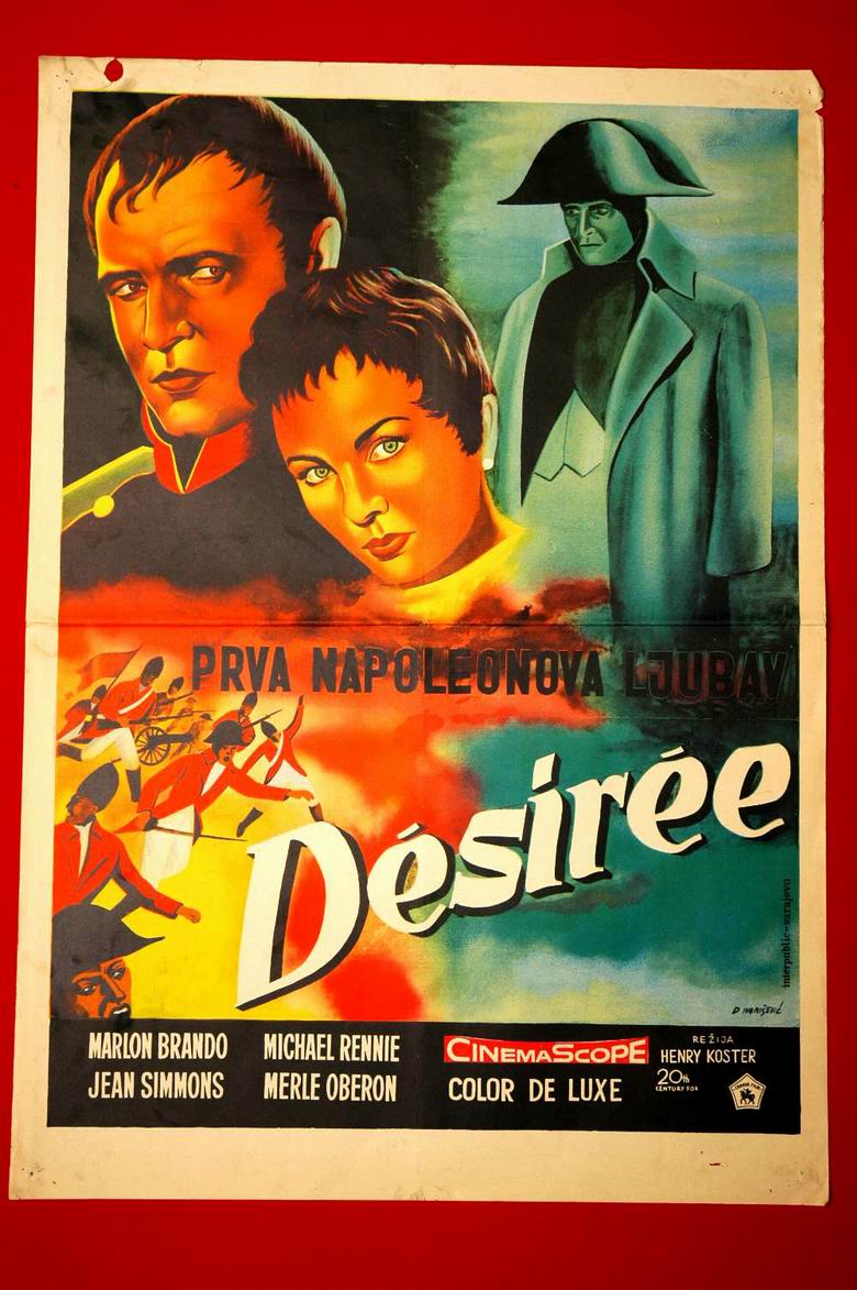 DESIREE NAPOLEON BRANDO 1954 RARE EXYU MOVIE POSTER