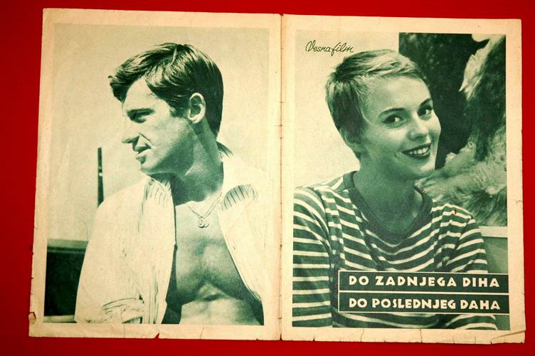BREATHLESS GODARD BELMONDO 59 RARE EXYU MOVIE PROGRAM
