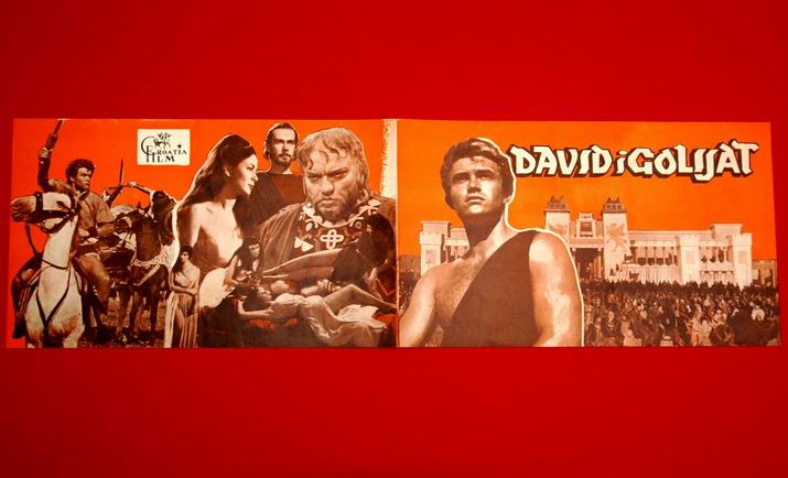 DAVID & GOLIATH O WELLES 1961 RARE EXYU MOVIE PROGRAM