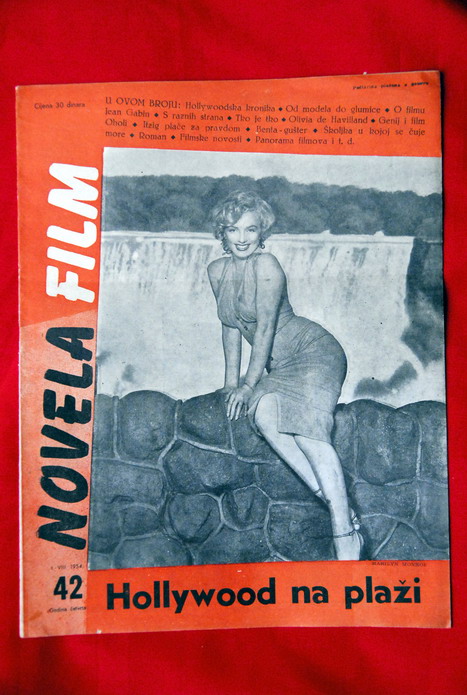 MARILYN MONROE NIAGARA ON COVER 1954 RAR EXYU MAGAZINE