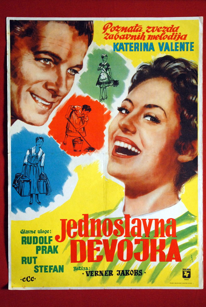 BRAVO CATERINA VALENTE GERMAN 1957 EXYU MOVIE POSTER