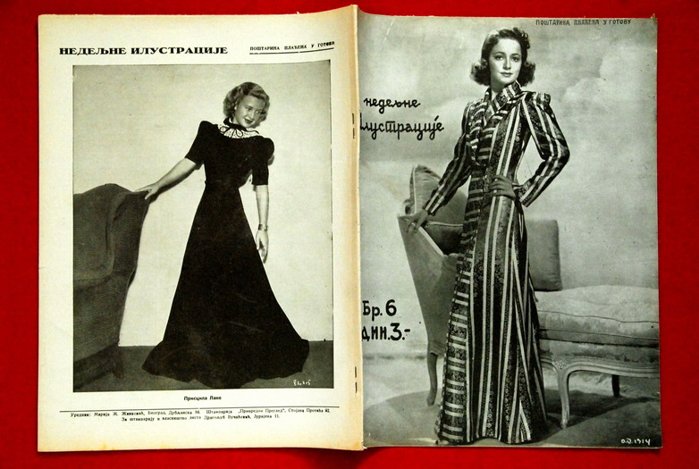 OLIVIA DE HAVILLAND COVER P. LANE 1939 EXYU MAGAZINE