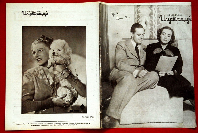 JOAN CRAWFORD ON COVER #1 1939 ULTRA RAR EXYU MAGAZINE