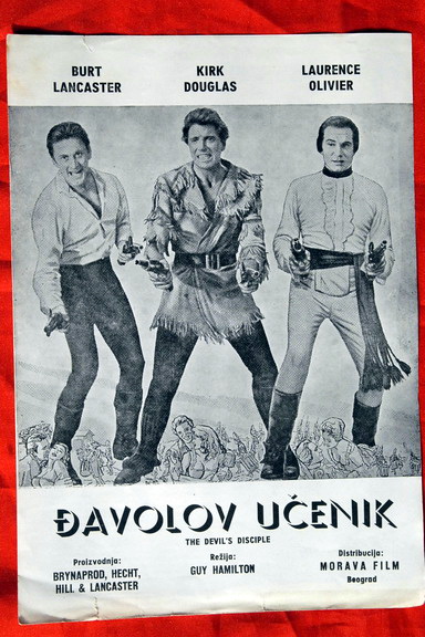 DEVIL’S DISCIPLE DOUGLAS 1959 RARE EXYU MOVIE PROGRAM