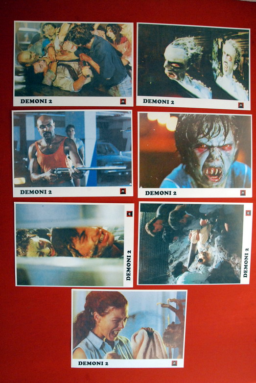 DEMONS ll HORROR LAMBERTO BAVA 1986 7 EXYU LOBBY CARDS