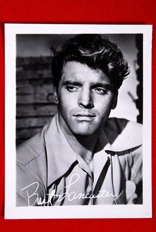 BURT LANCASTER 60’ VERY RARE AUTOGRAPHED PROMO PICTURE