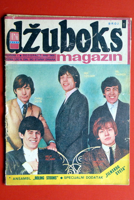 ROLLING STONES ON COVER 1966 VERY RARE EXYU MAGAZINE