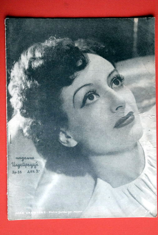 JOAN CRAWFORD ON COVER 1940 VERY RARE EXYU MAGAZINE