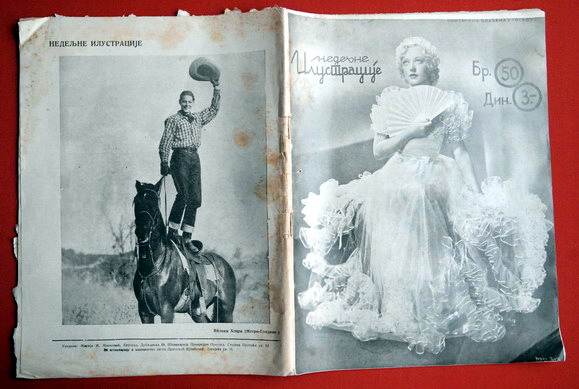 MARION DAVIES ON COVER 1936 VERY RARE EXYU MAGAZINE