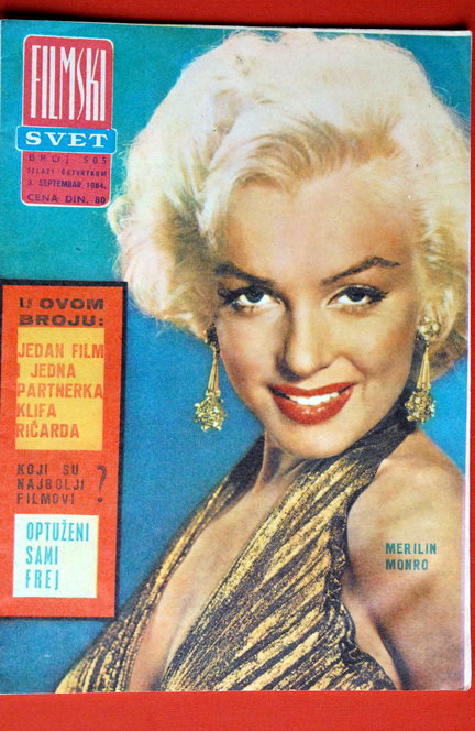 MARILYN MONROE ON COVER VERY RARE EXYU MAGAZINE 1964