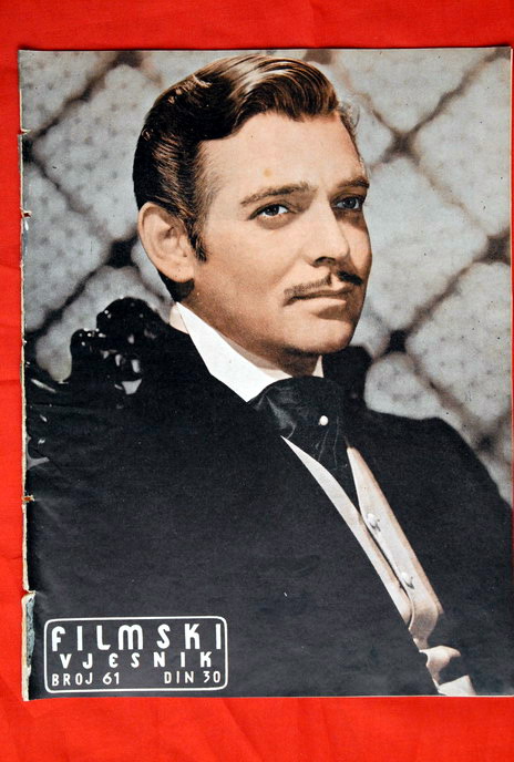 CLARK GABLE ON COVER EDMUND PURDOM 1954 EXYU MAGAZINE
