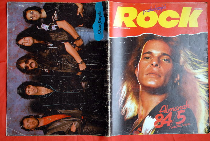 DAVID LEE ROTH VAN HALEN COVER 1985 RARE EXYU MAGAZINE