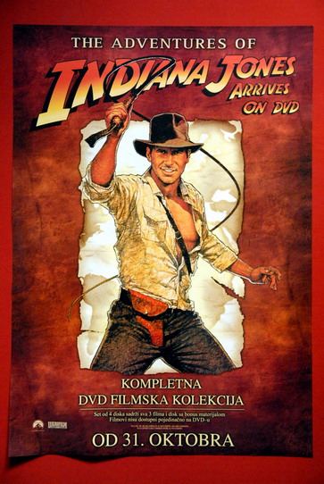 INDIANA JONES TRILOGY RARE EXYU PROMO DVD MOVIE POSTER