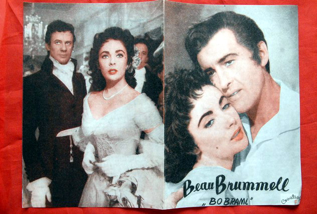 BRUMMEL ELIZABETH TAYLOR USTINOV 54 EXYU MOVIE PROGRAM