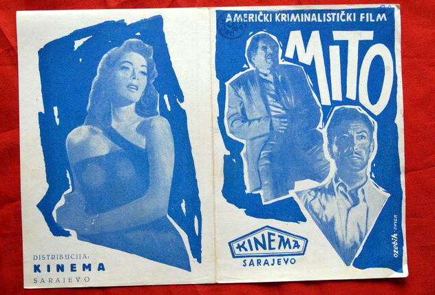 BRIBE AVA GARDNER TAYLOR 1949 RARE EXYU MOVIE PROGRAM