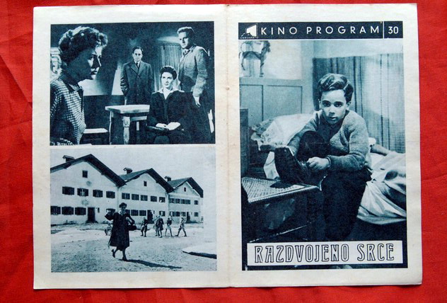DIVIDED HEART CRICHTON 1954 RARE EXYU MOVIE PROGRAM