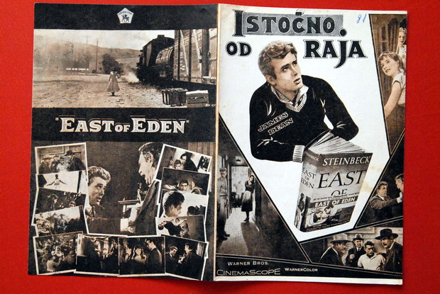 EAST OF EDEN JAMES DEAN 1955 RARE EXYU MOVIE PROGRAM