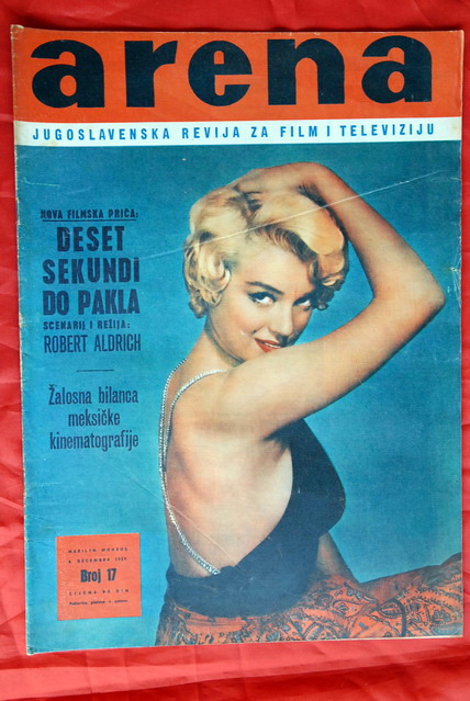 MARILYN MONROE ON COVER VERY RARE EXYU MAGAZINE 1959