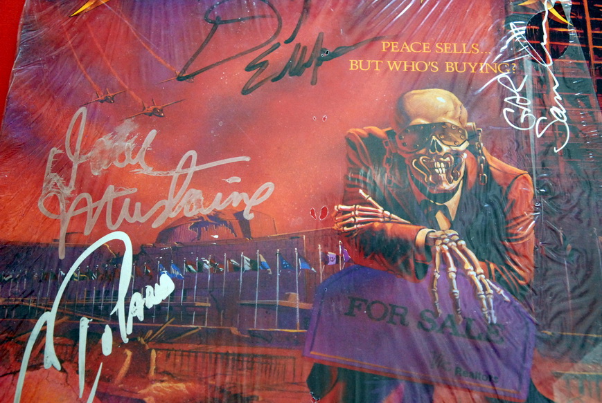 MEGADETH PEACE SELLS FULLY SIGNED LP 4 ORIGINAL MEMBERS