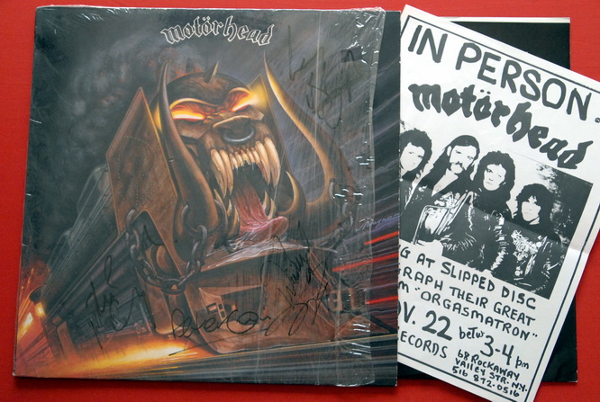 MOTORHEAD ORGASMATRON ORIGINAL FULLY SIGNED LP 1986