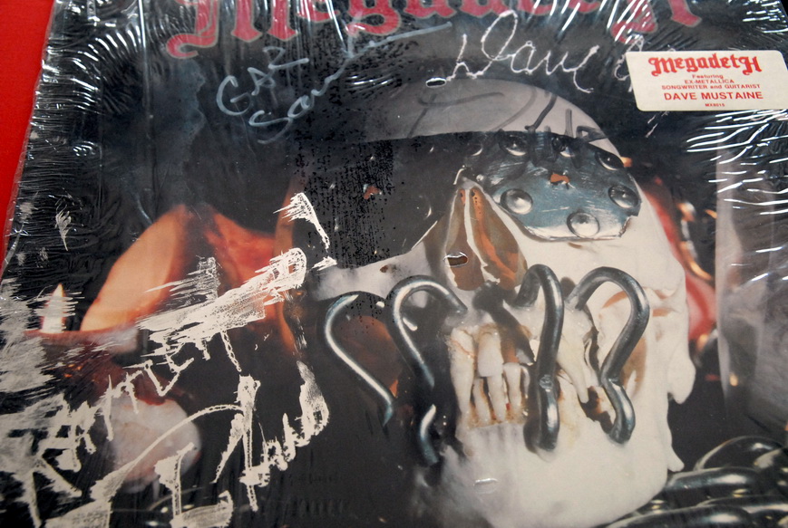 MEGADETH KILLING IS MY BUSSINES ORIGINAL 4X SIGNED LP