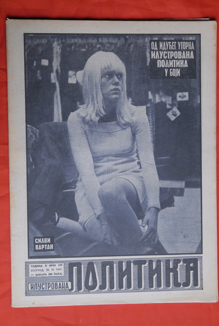 SYLVIE VARTAN ON COVER COVER 1967 RARE EXYU MAGAZINE