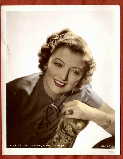 MYRNA LOY 30’ VERY RARE ORIGINAL VINTAGE TINTED PHOTO