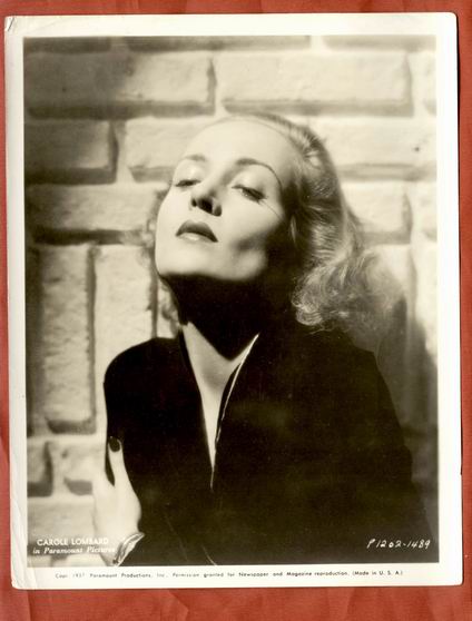 CAROLE LOMBARD 1937 MEGA RARE SILVER GELATIN 8X10 PHOTO
