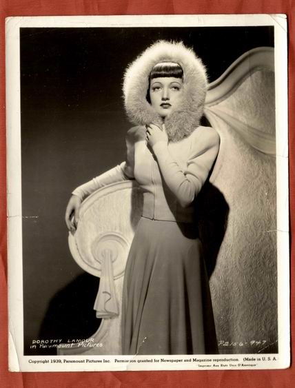 DOROTHY LAMOUR ART DECO GLAMOUR ORIGINAL VINTAGE PHOTO