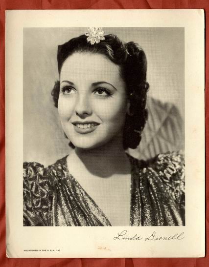 LINDA DARNELL ULTRA RARE ORIGINAL 1938 SIGNED PICTURE