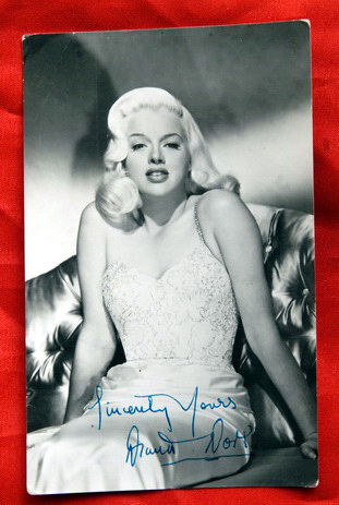 DIANA DORS 50’  VERY RARE AUTOGRAPHED PROMO PHOTO