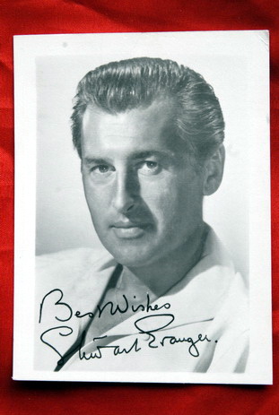 STEWART GRANGER 50’ RARE AUTOGRAPHED PROMO PHOTO