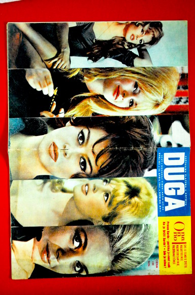 BRIGITTE BARDOT ON FRONT/BACK COVER EXYU MAGAZINE 1961