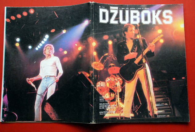 THE WHO ON UNIQUE POSTER COVER 1981 RARE EXYU MAGAZINE