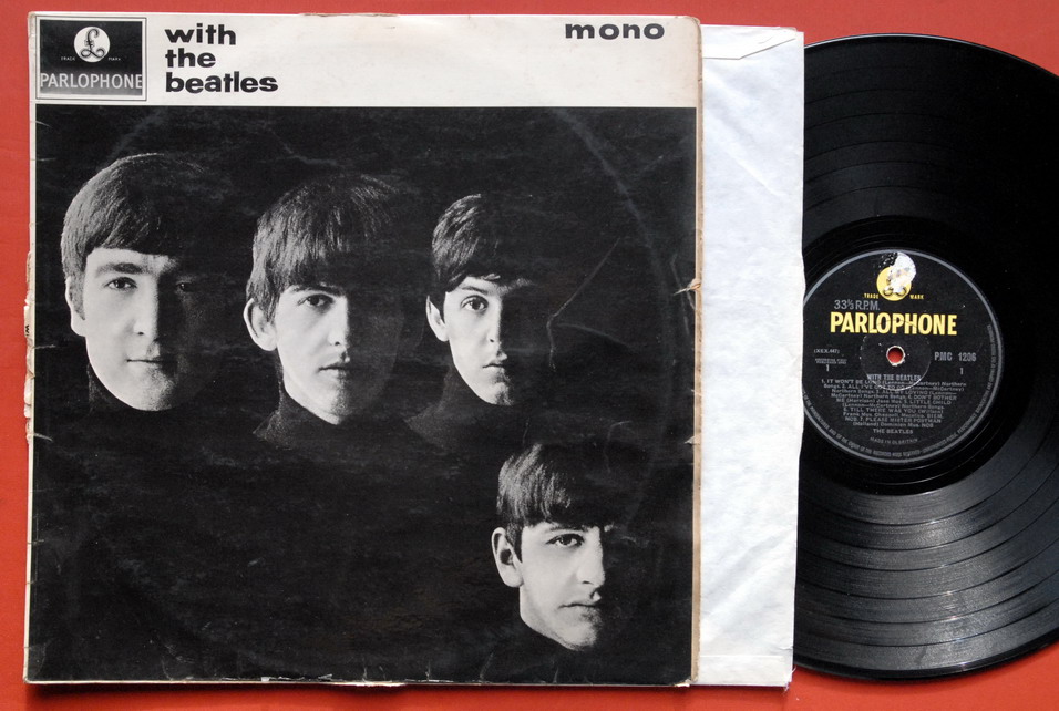 Beatles With The Beatles Yellow Parlophone Mono Rare Uk Lp Pmc